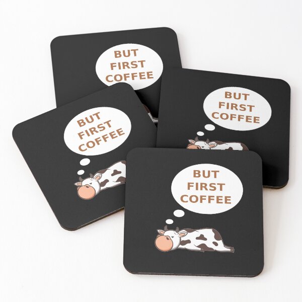 Item preview, Funny Cow But First Coffee For Coffee Lover   designed and sold by kammoe.