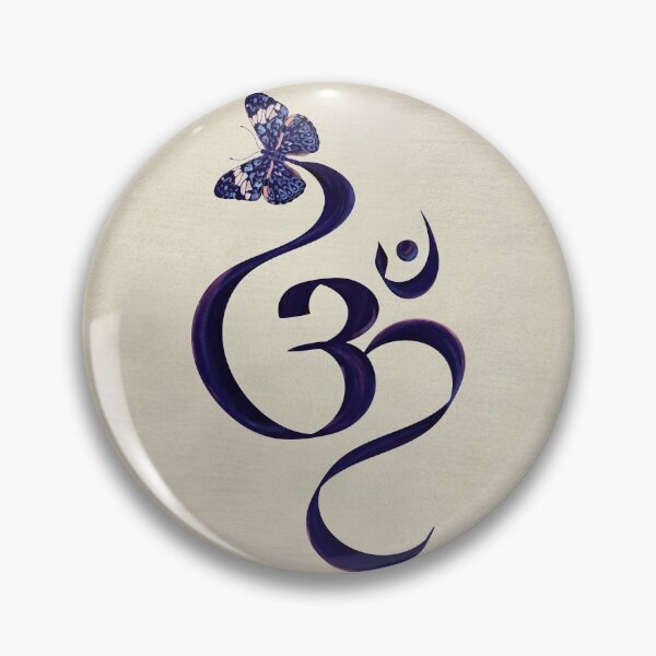 Item preview, OM symbol and Butterfly - watercolor designed and sold by k9printart.