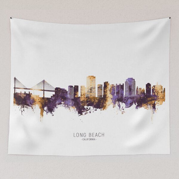 Item preview, Long Beach California Skyline designed and sold by ArtPrints.