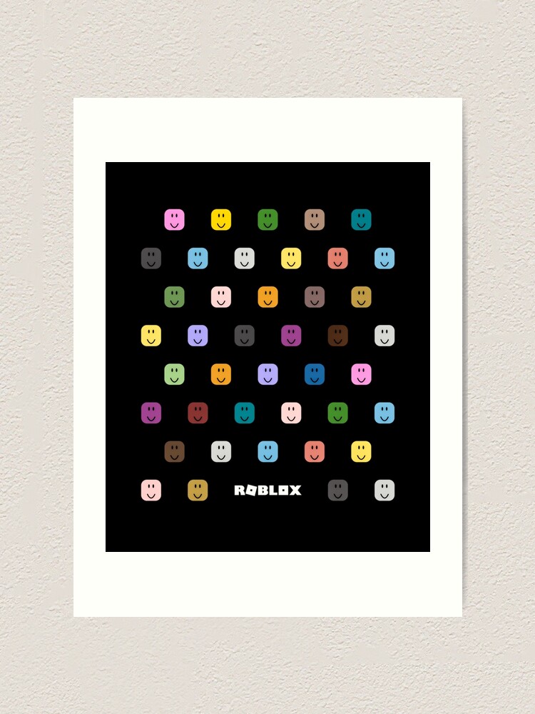 Blox Party Noob Head Face Smile | Art Print