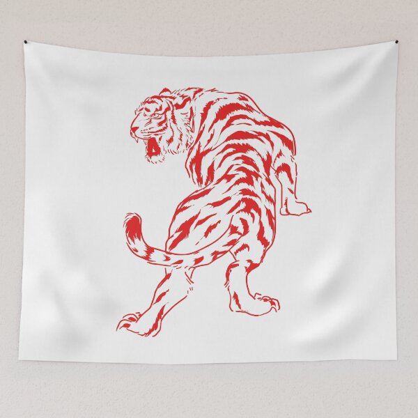 Item preview, Red Tiger Sketch Tattoo Style Year of the Tiger 2022 designed and sold by SoccaTamam.
