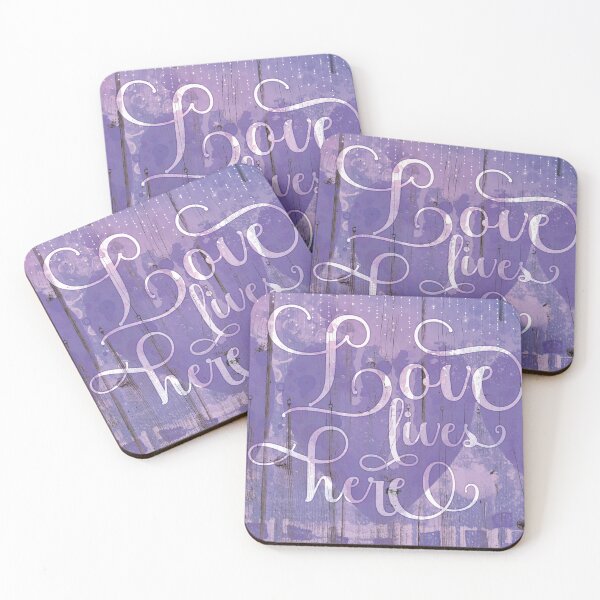 Item preview, Love Lives Here - Purple Hearts designed and sold by webgrrl.