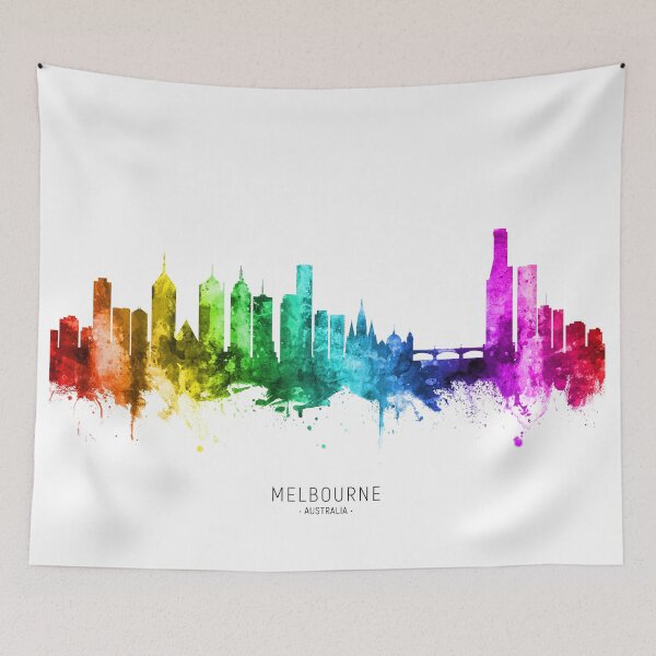 Item preview, Melbourne Australia Skyline designed and sold by ArtPrints.