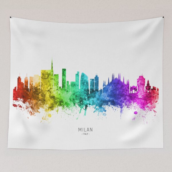 Item preview, Milan Italy Skyline designed and sold by ArtPrints.