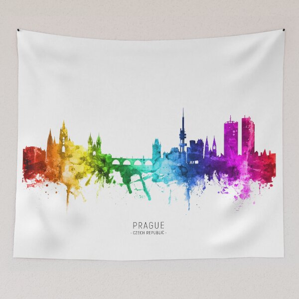 Item preview, Prague (Praha) Czech Republic Skyline designed and sold by ArtPrints.