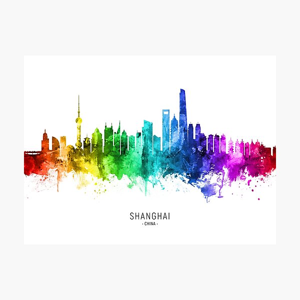 Item preview, Shanghai China Skyline designed and sold by ArtPrints.