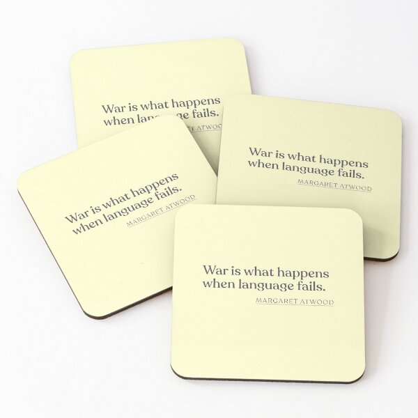 Item preview, Margaret Atwood - War is what happens when language fails. designed and sold by BookQuoteMerch.
