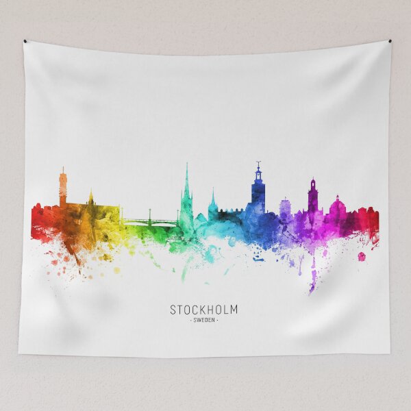 Item preview, Stockholm Sweden Skyline designed and sold by ArtPrints.