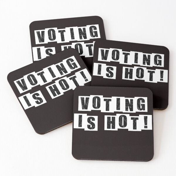 Item preview, Voting is Hot - Black Text designed and sold by BusyMonkeys.