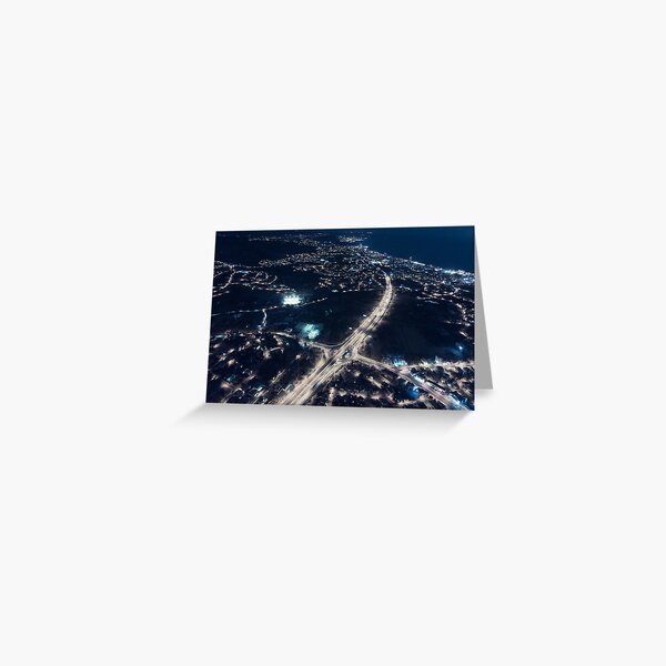 Electric Nights Greeting Card