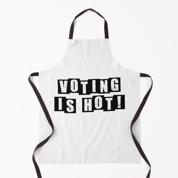 Item preview, Voting is Hot - White Text designed and sold by BusyMonkeys.