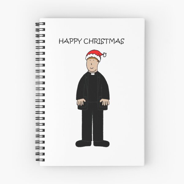Item preview, Happy Christmas to  Male Vicar Pastor Curate Cartoon designed and sold by KateTaylor.