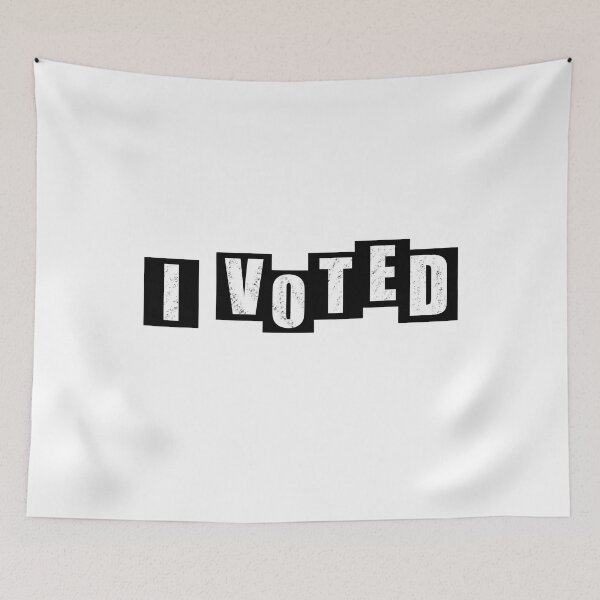 Item preview, I voted - White Text designed and sold by BusyMonkeys.
