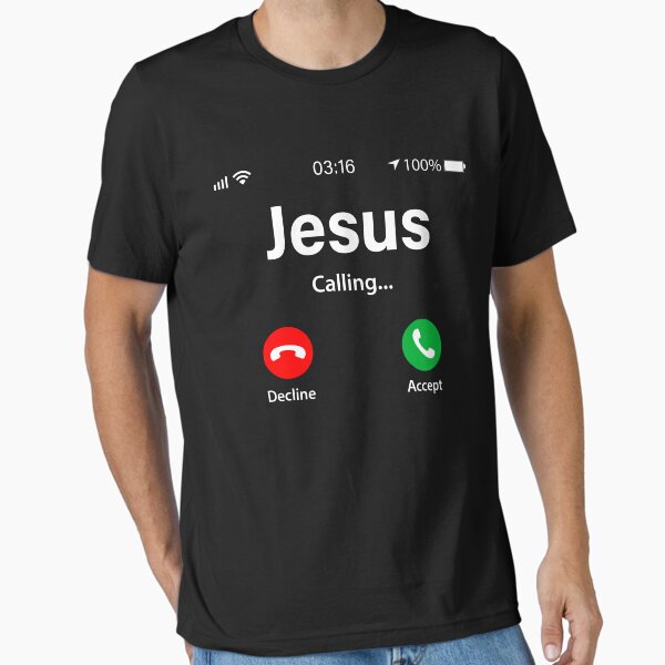 Item preview, Jesus Calling Shirt - Funny Jesus Phone Christian T-Shirt designed and sold by CindyGifts.