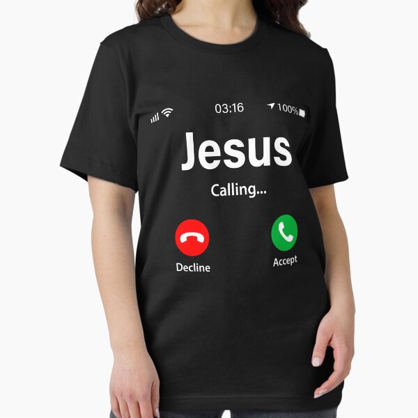 Item preview, Jesus Calling Shirt - Funny Jesus Phone Christian T-Shirt designed and sold by CindyGifts.