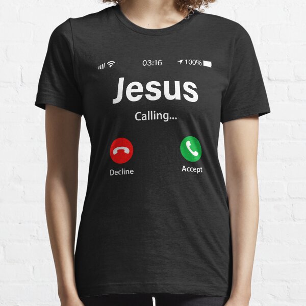 Vista previa del artículo con la obra «Jesus Calling Shirt - Funny Jesus Phone camiseta cristiana», diseñado y vendido por CindyGifts.