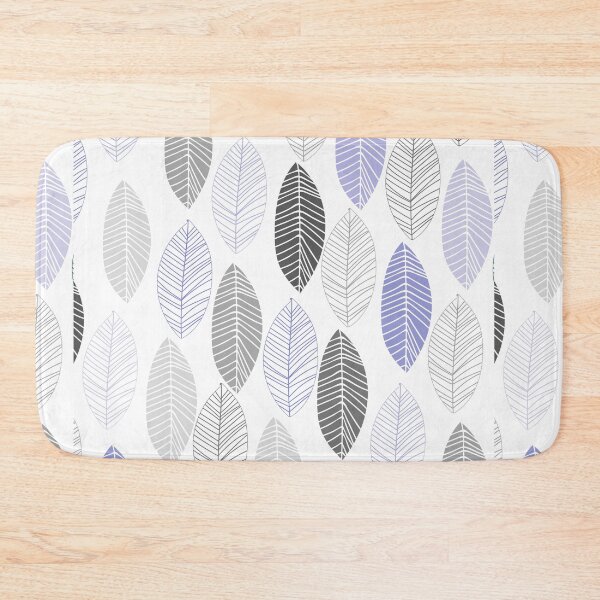 Item preview, Minimal grey and purple leaves pattern designed and sold by Abbara.