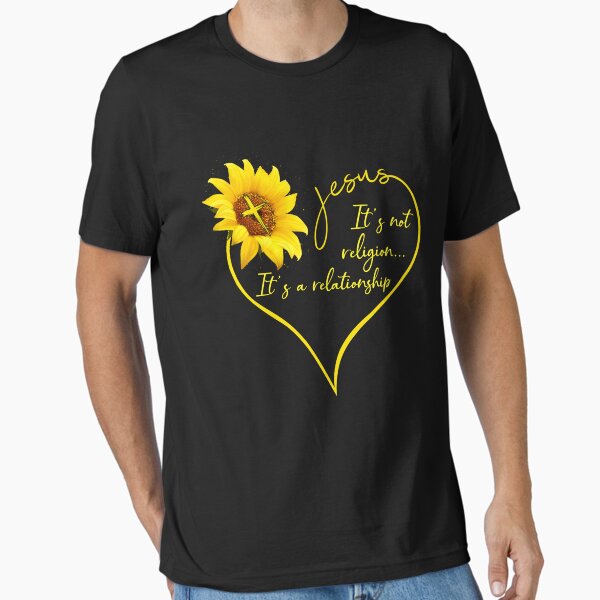 Item preview, Jesus It's not a religion It's a Relationship Sunflower Shirt designed and sold by CindyGifts.
