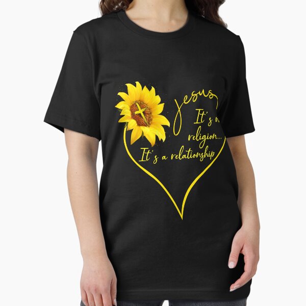 Item preview, Jesus It's not a religion It's a Relationship Sunflower Shirt designed and sold by CindyGifts.