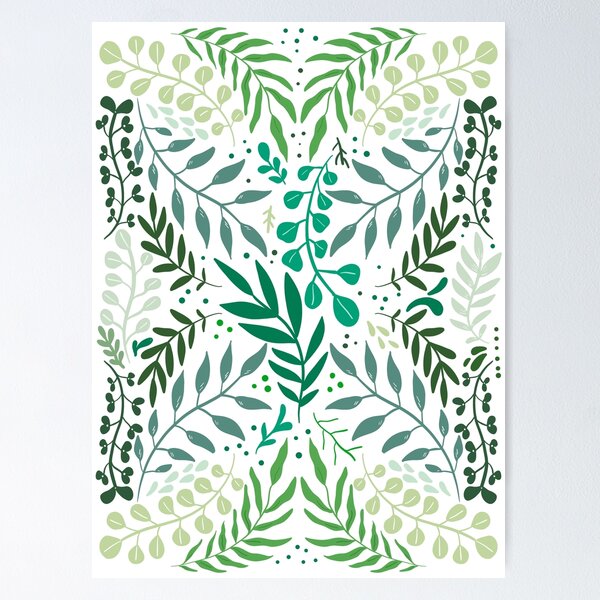 Item preview, green leaves. leaf. nature. wild floral flowers designed and sold by Mavis1994.