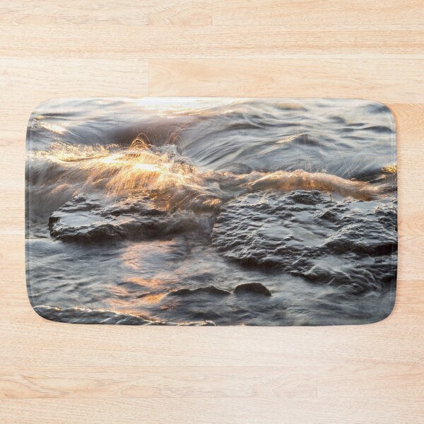 Item preview, Rough and Soft - Smoky Waves and Golden Light Filaments on the Rocks designed and sold by Georgia Mizuleva.