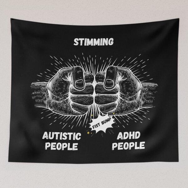 Item preview, Autismo Memes Stimming Personas autistas Personas con TDAH Golpe de puños LOS MISMOS mecanismos de afrontamiento designed and sold by Nathalie Aynié.