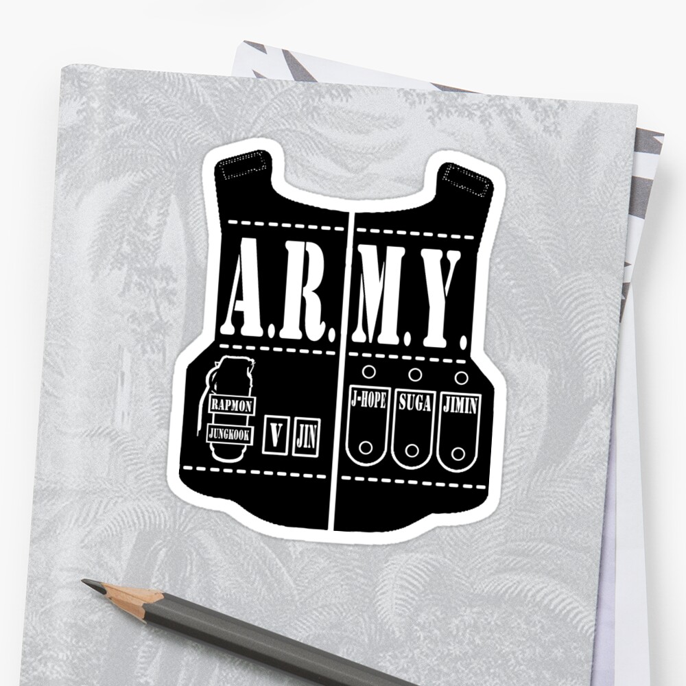 bts army names stickers by beltanemaiden redbubble