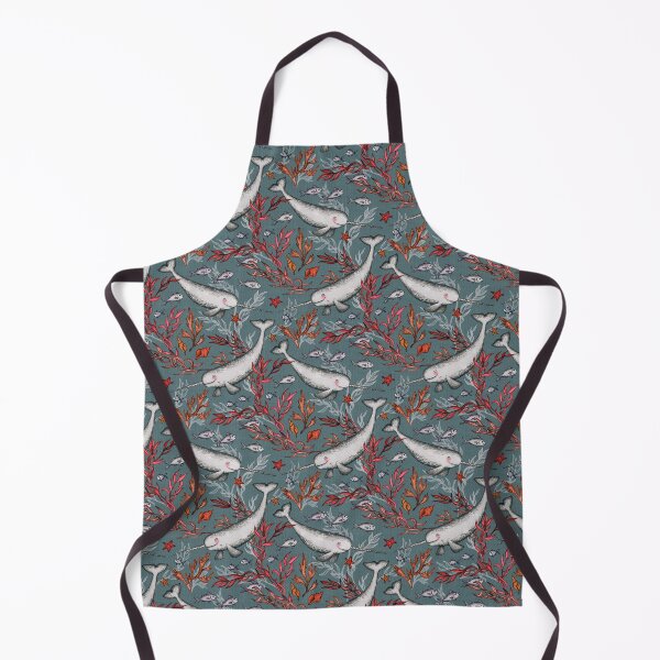 Item preview, Narwhal Toile - grey designed and sold by micklyn.