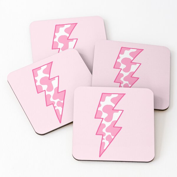 Item preview, pink cow print lightning bolt designed and sold by elizastreet.