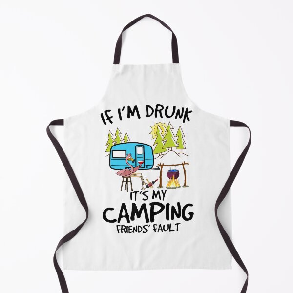Item preview, If I'm Drunk It's My Camping Friends Fault Flamingo T-Shirt designed and sold by CindyGifts.