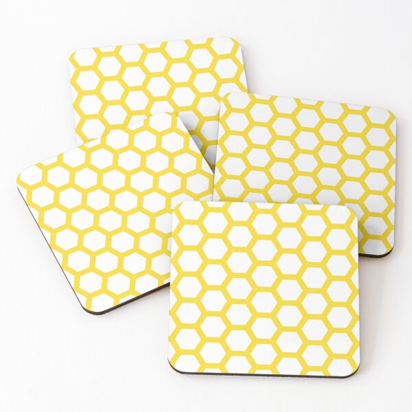 Item preview, Preppy Retro 1980s Yellow Honeycomb Pattern designed and sold by IamTrending.