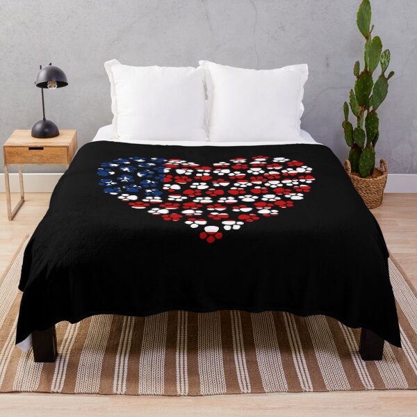 Item preview, Cat Paws USA Heart - For Dog Lovers designed and sold by styleofpop.
