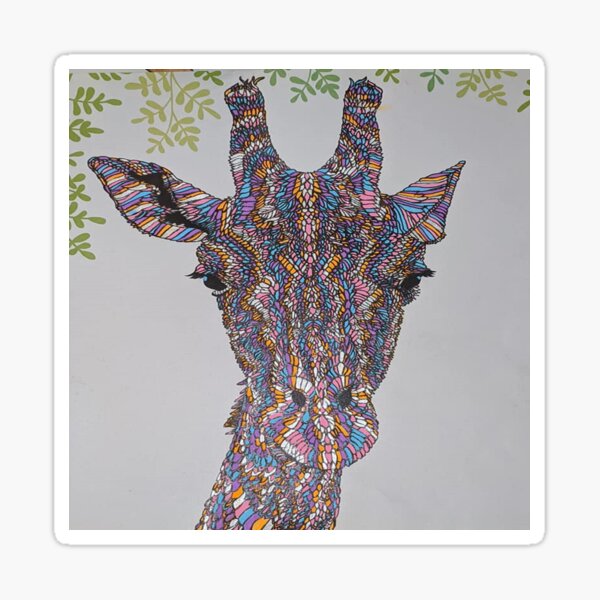 Shabby Chic Giraffe! Sticker