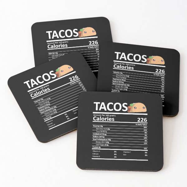 Item preview, Tacos Nutritional Value Funny Festive Holiday designed and sold by fatamyfan1.