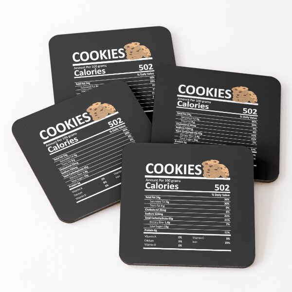 Item preview, Cookies Nutritional Value Funny Festive Holiday designed and sold by fatamyfan1.