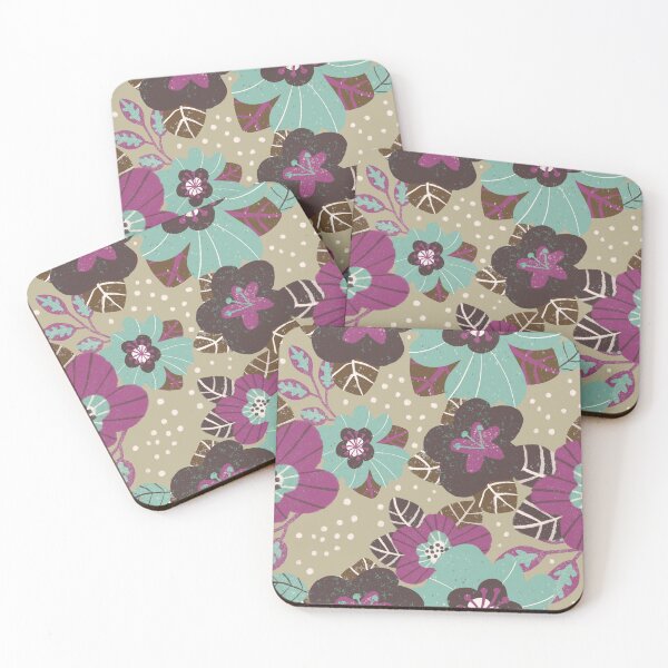 Item preview, Vintage retro hippie flowers in autumn colors designed and sold by AlmudenaLopez.