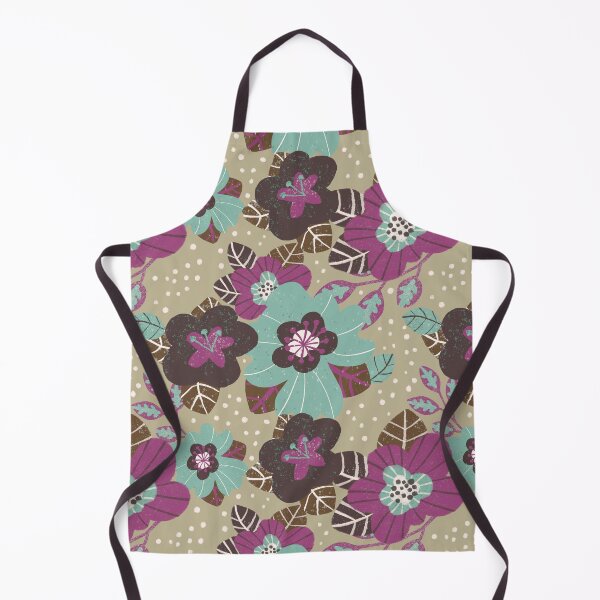Item preview, Vintage retro hippie flowers in autumn colors designed and sold by AlmudenaLopez.