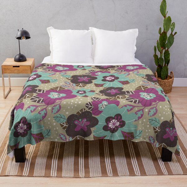 Item preview, Vintage retro hippie flowers in autumn colors designed and sold by AlmudenaLopez.