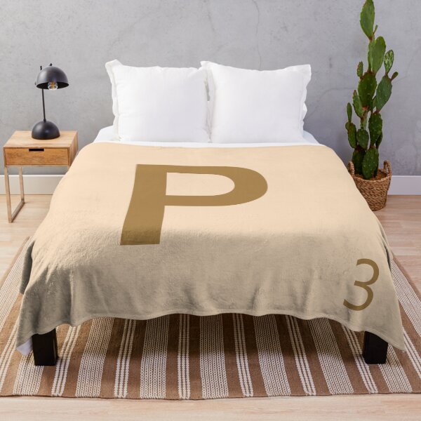 Wooden Tile - P Throw Blanket