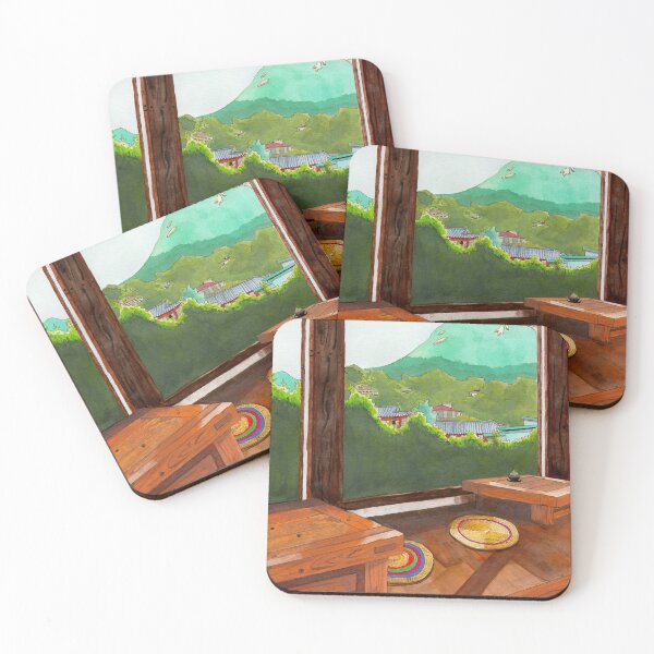 Item preview, View From a Traditional Teahouse in Seoul designed and sold by NatashaBirdi.