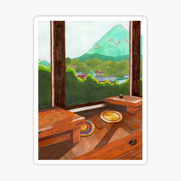Item preview, View From a Traditional Teahouse in Seoul designed and sold by NatashaBirdi.