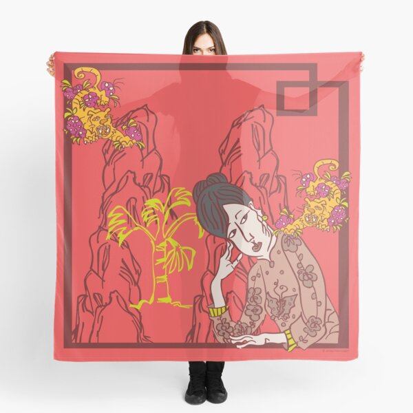 Tigerblume, exotisch Tuch