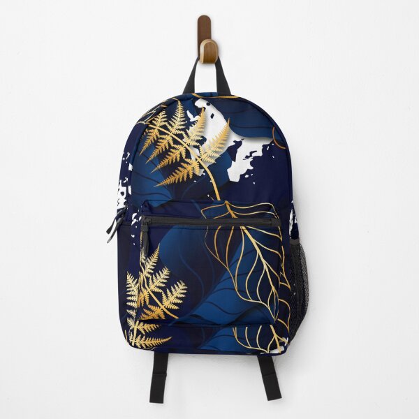Item preview, Dark blue splash leaves seamless pattern designed and sold by SSK Designs.