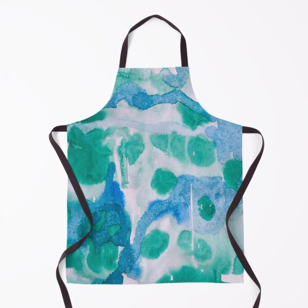 Aperçu de l'œuvre Aquarelle bleue et verte humide sur humide créée et vendue par medinacreative.