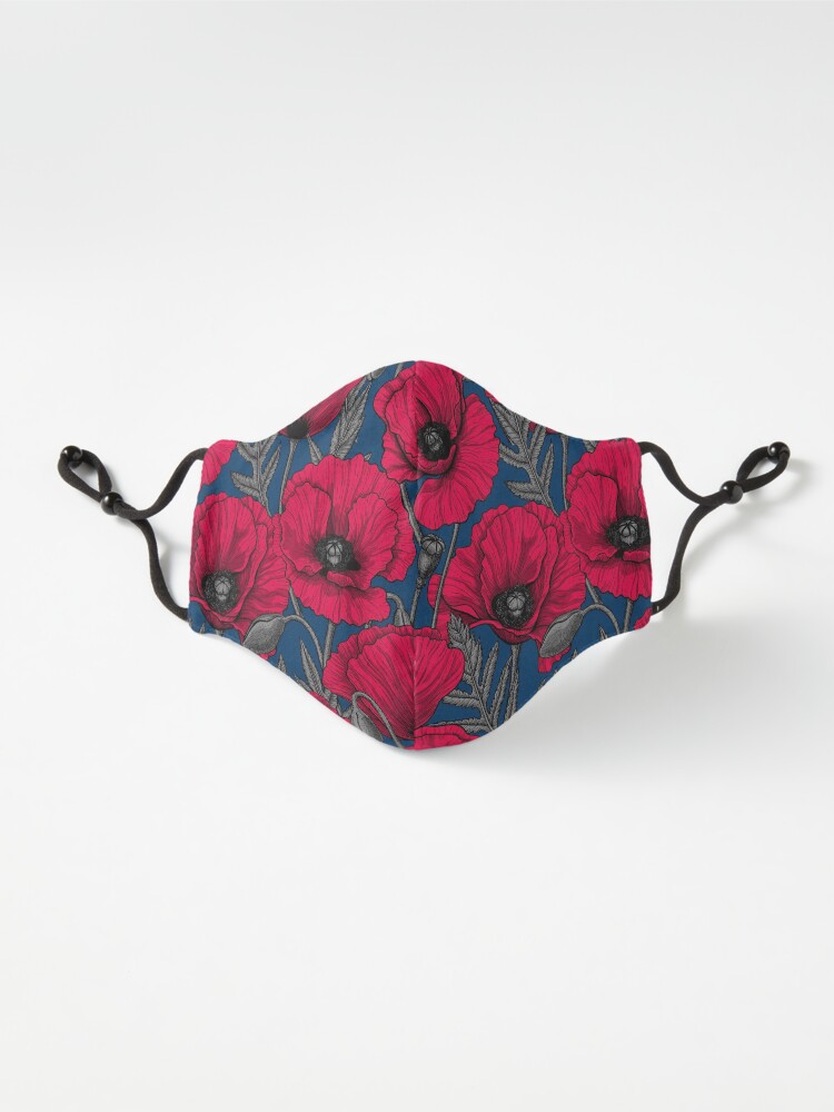 Alternate view of Night poppy garden Mask
