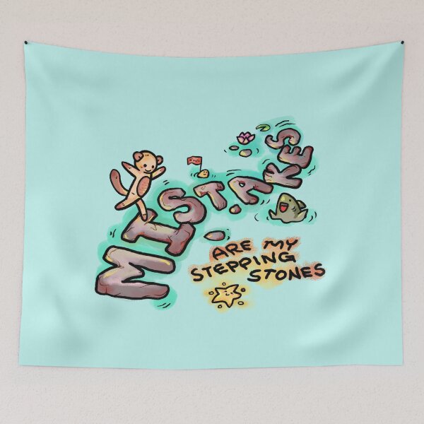 Item preview, Mistakes are My Stepping Stone Cute Rug designed and sold by ShelliesWorld.
