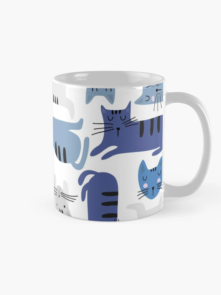 Thumbnail 3 of 6, Coffee Mug, Cute Cat Pattern designed and sold by PatternSquare.