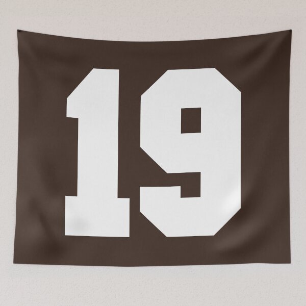 Item preview, 19 Number Cleveland Sports Nineteen Brown Jersey designed and sold by HelloFromAja.