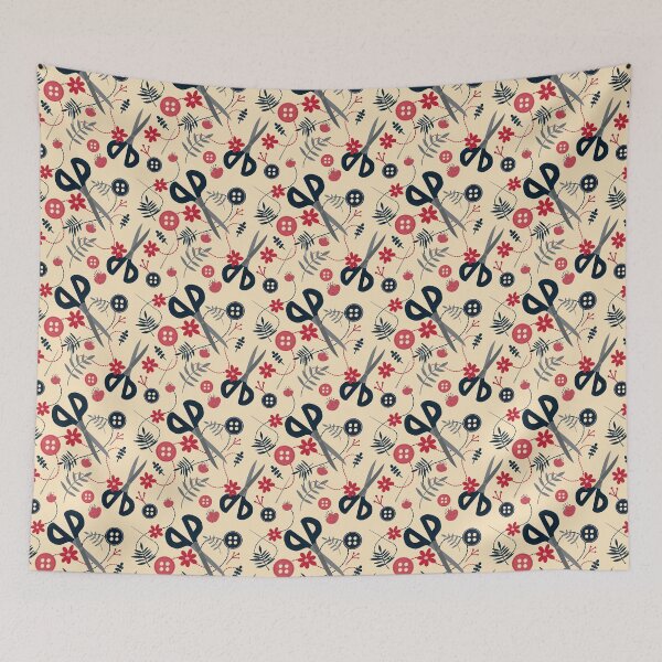 Item preview, Kit de manualidades | Patrón de costura | Crema y rojo designed and sold by Beccy Jackson.