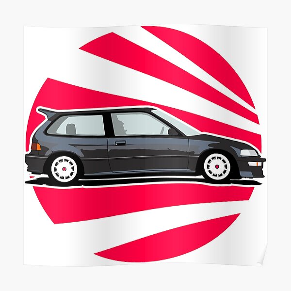 "Civic Hatchback JDM" Poster for Sale by LeGraoully Redbubble